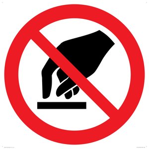 P010 Prohibition: Do not touch